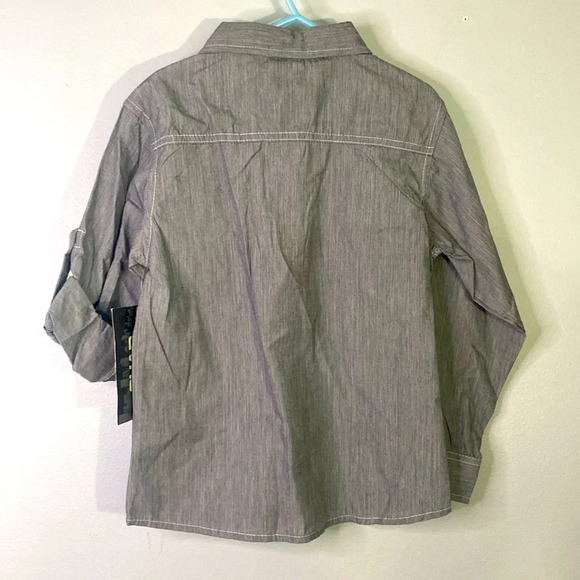 Quad Seven Boys Long Sleeve Button Down Shirt Size 7 - Picture 3 of 10